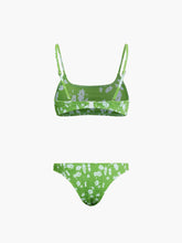 Daisies Back Clip Floral Two Piece Bikini Bathing Suit